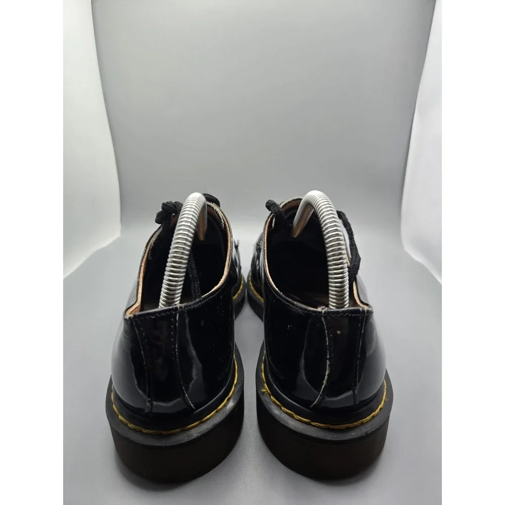 Dr. Martens 1461 Black Patent Leather 3-Eye Lace Up‎ Plain Toe Oxford Womens 8